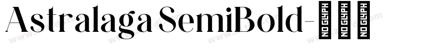 Astralaga SemiBold字体转换